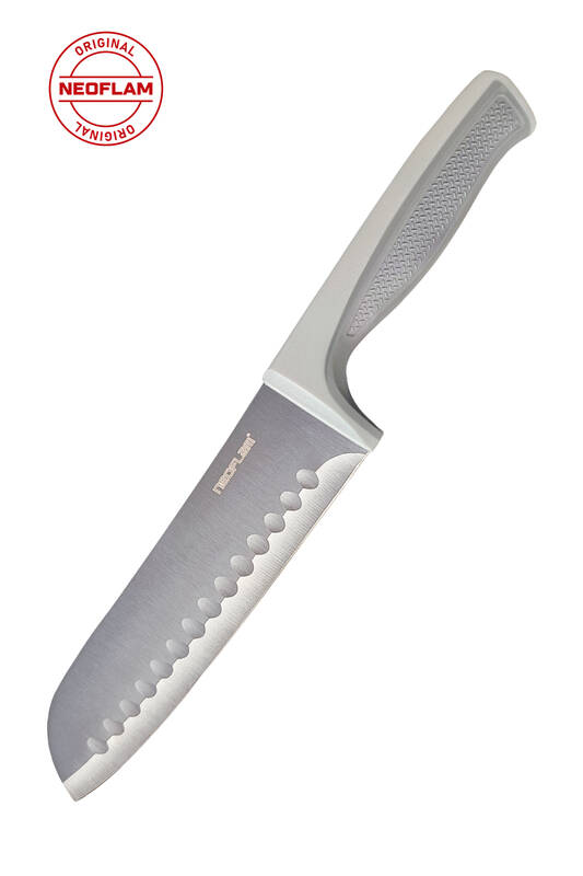 Fika Microban Santoku Bıçak 18Cm, Gri - 1